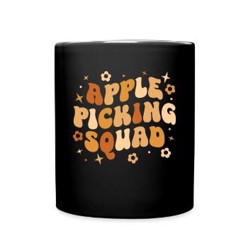 Apfelpflücke Erntezeit Crew Apfelpflücken - Tasse einfarbig - Schwarz - Vorne