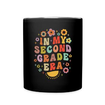 In meiner zweiten Klasse Ära 2. Klasse groovy Vintage - Tasse einfarbig - Schwarz - Vorne