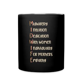 Infirmière sage-femme accoucheuse - Mug uni - noir - Devant