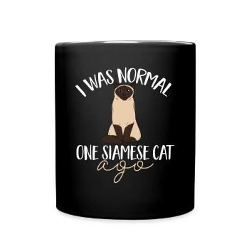 Siamkatze - Tasse einfarbig - Schwarz - Vorne