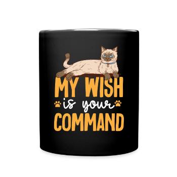 Siamkatze - Tasse einfarbig - Schwarz - Vorne