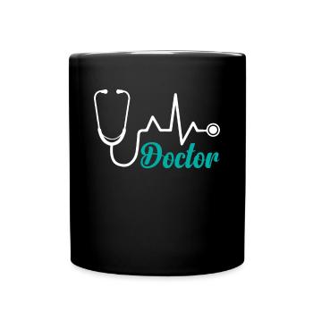 Médecin urgentiste Médecin hospitalier Docteur Stethoscop - Mug uni - noir - Devant