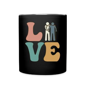 Geriatrics Older people Geriatric care - Full Colour Mug - black - Front
