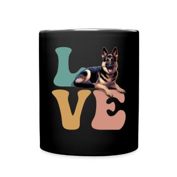 Amateur de berger allemand - Mug uni - noir - Devant