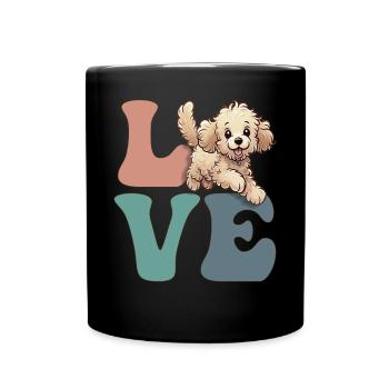 Golden Doodle Goldendoodle Hundeliebhaber - Tasse einfarbig - Schwarz - Vorne