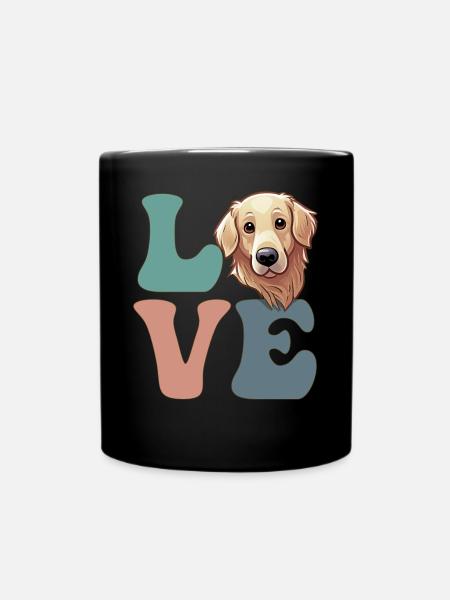 Golden Retriever Dog Lover - Full Colour Mug - black