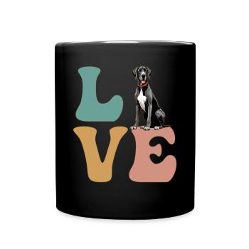Great Dane Dog Lover - Full Colour Mug - black - Front