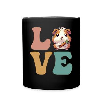 Cute guinea pig - Full Colour Mug - black - Front