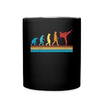 Karate Evolution Selbstverteidigung Kampfsport - Tasse einfarbig - Schwarz - Vorne