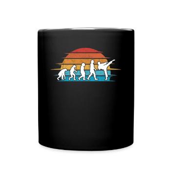 Karate Evolution Selbstverteidigung Kampfsport - Tasse einfarbig - Schwarz - Vorne