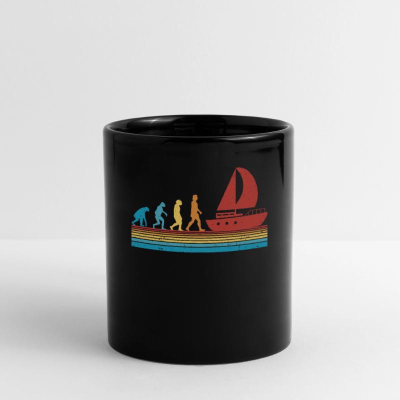 Sailboat Evolution Captain Sailor Ship Full Colour Mug