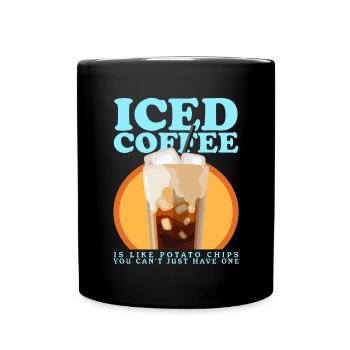 Iced Coffee Coffee Lover Iced Coffee Gift - Full Colour Mug - black - Front