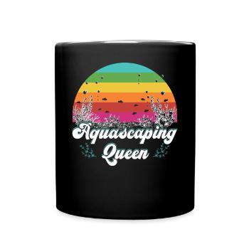 Aquascaping-Königin - Tasse einfarbig - Schwarz - Vorne