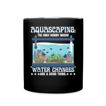 wo "Wasserwechsel" eine gute Sache sind. - Tasse einfarbig - Schwarz - Vorne
