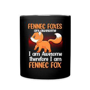 Fennec Fox Cute Fennec Foxes Fennec Animal - Full Colour Mug - black - Front