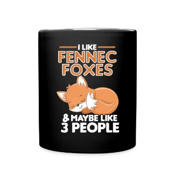 Fennec Fox Cute Fennec Foxes Fennec Animal - Full Colour Mug - black - Front