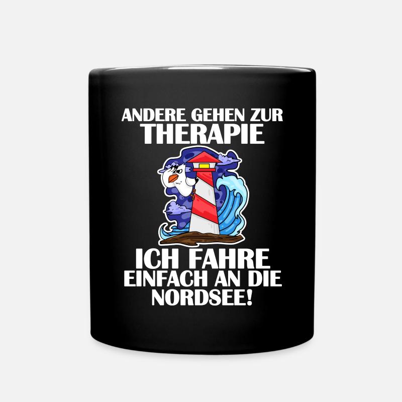 Nordsee Spruch - Tasse einfarbig - Schwarz