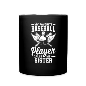 Drôle de baseball - Mug uni - noir - Devant