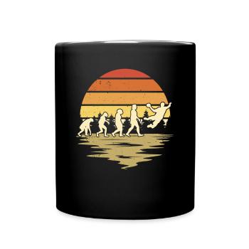 Handballer Evolution Handballteam - Tasse einfarbig - Schwarz - Vorne