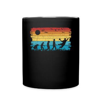 Handballer Evolution Handballteam - Tasse einfarbig - Schwarz - Vorne