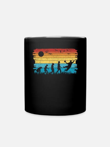 Handballer Evolution Handballteam - Tasse einfarbig - Schwarz