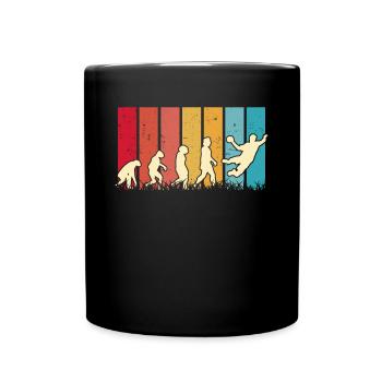 Handballer Evolution Handballteam - Tasse einfarbig - Schwarz - Vorne