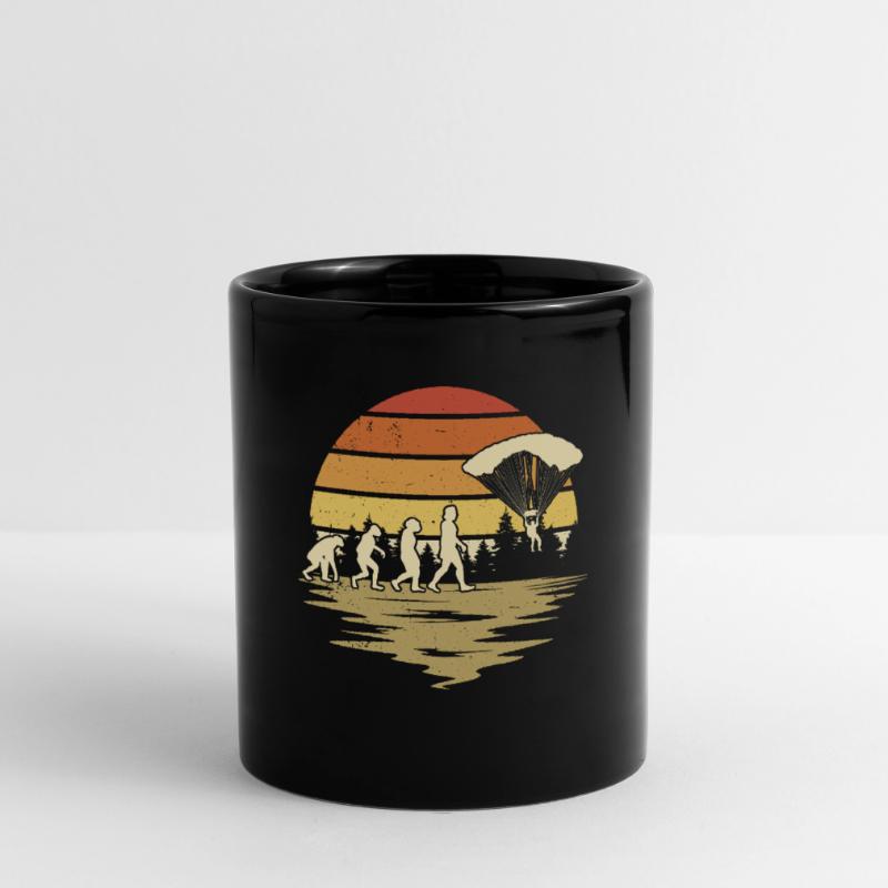 Fallschirmspringer EvolutionFallmschirm Skydive Tasse einfarbig