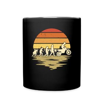 Motocross Evolution Dirt Bike Motorsport - Tasse einfarbig - Schwarz - Vorne