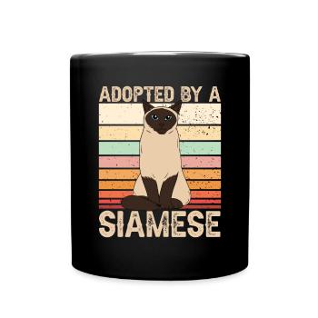 Siamkatze - Tasse einfarbig - Schwarz - Vorne