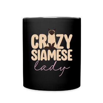 Siamkatze - Tasse einfarbig - Schwarz - Vorne