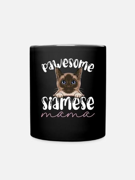 Siamkatze - Tasse einfarbig - Schwarz