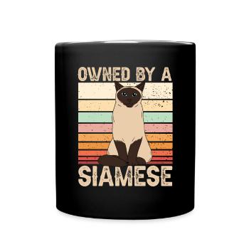 Siamkatze - Tasse einfarbig - Schwarz - Vorne