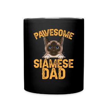 Siamkatze - Tasse einfarbig - Schwarz - Vorne