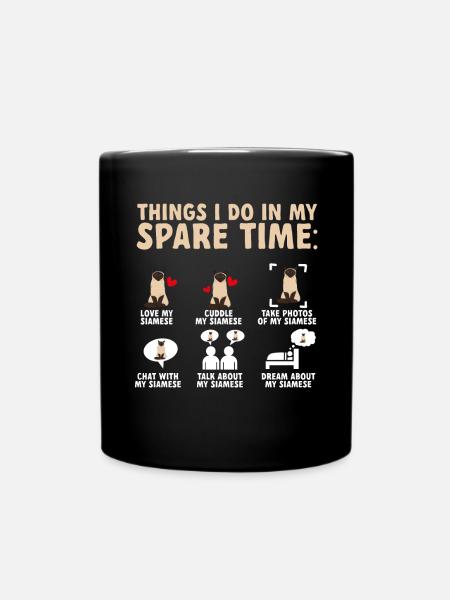 Siamkatze - Tasse einfarbig - Schwarz