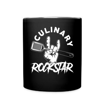 Chef Koch Kulinarik Küche Kochen - Tasse einfarbig - Schwarz - Vorne