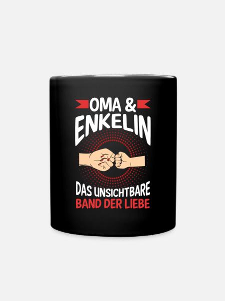 Oma Großmutter und Enkelin - Tasse einfarbig - Schwarz