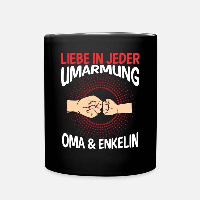 Oma Großmutter und Enkelin - Tasse einfarbig - Schwarz