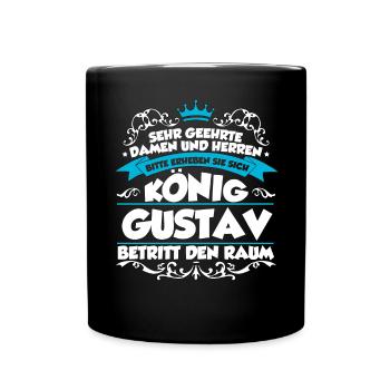 Gustav Name Design - Tasse einfarbig - Schwarz - Vorne