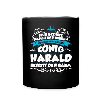 Harald Name Design - Tasse einfarbig - Schwarz - Vorne