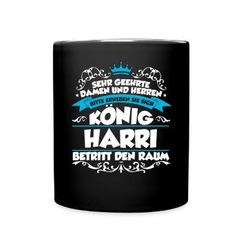 Harri Name Design - Tasse einfarbig - Schwarz - Vorne