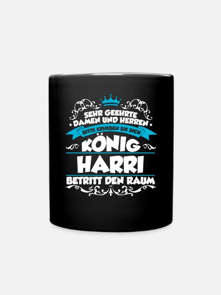 Harri Name Design - Tasse einfarbig - Schwarz
