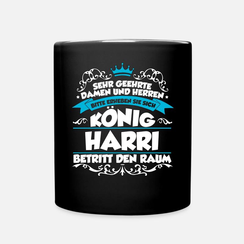 Harri Name Design - Tasse einfarbig - Schwarz
