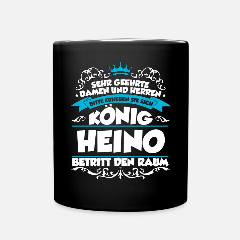 Heino Name Design - Tasse einfarbig - Schwarz