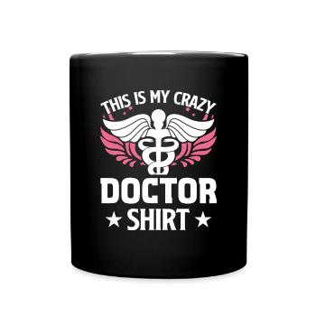 C’est mon médecin fou chemise médecin drôle - Mug uni - noir - Devant