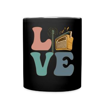Funkamateur Amateurfunk - Tasse einfarbig - Schwarz - Vorne