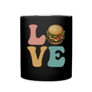 Hamburger Cheeseburger - Mug uni - noir - Devant
