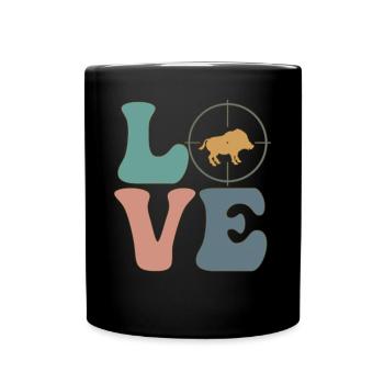 Hog Hunter Schweinejagd - Tasse einfarbig - Schwarz - Vorne