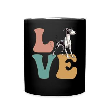 Italian Greyhound Dog Lover - Full Colour Mug - black - Front