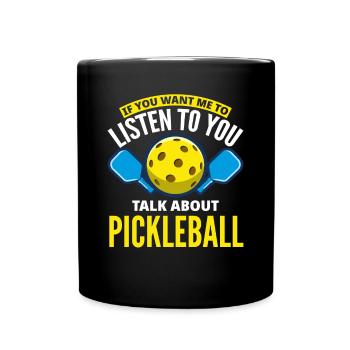 Lustiges Pickleball Geschenk - Tasse einfarbig - Schwarz - Vorne