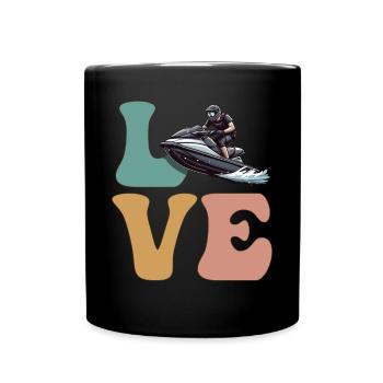 Jet Ski Jet Skiing Jetski Wasserfahrzeuge - Tasse einfarbig - Schwarz - Vorne
